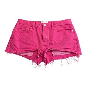 Current/Elliott "The Boyfriend" Cutoff Denim Shorts color Fandango Pink 26